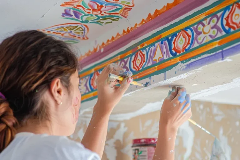 como pintar cenefas en la pared