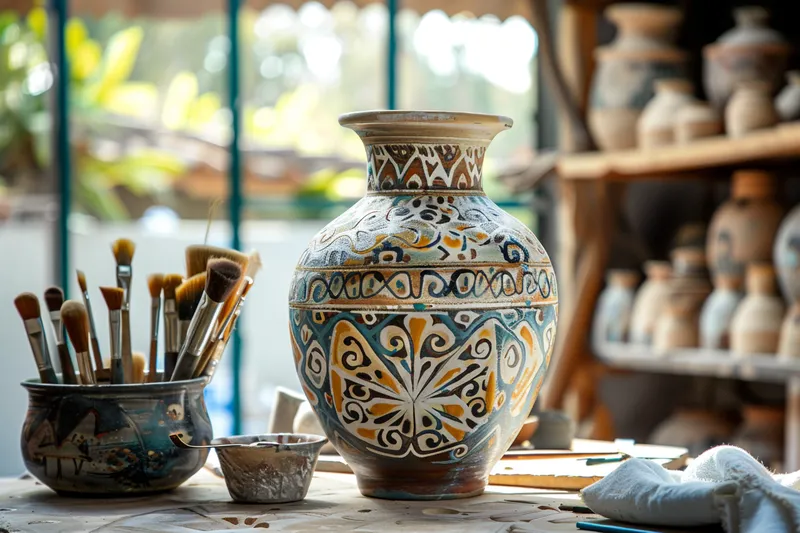 como pintar ceramica en brocha seca