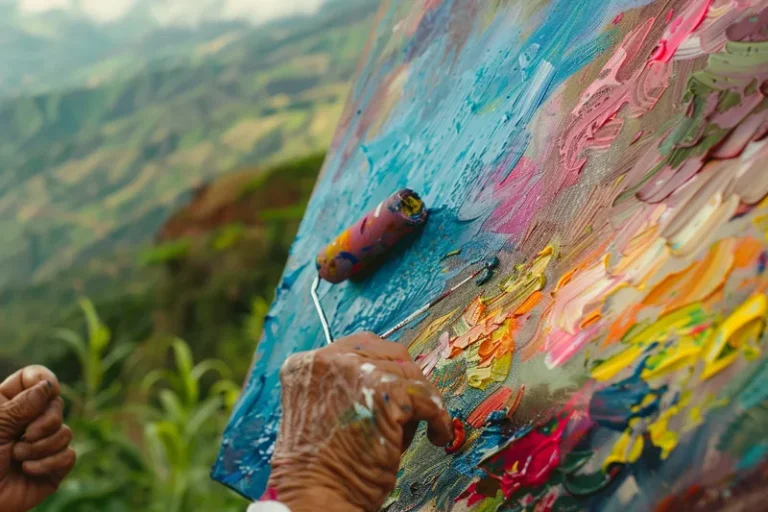 como pintar con pintura de aceite con rodillo