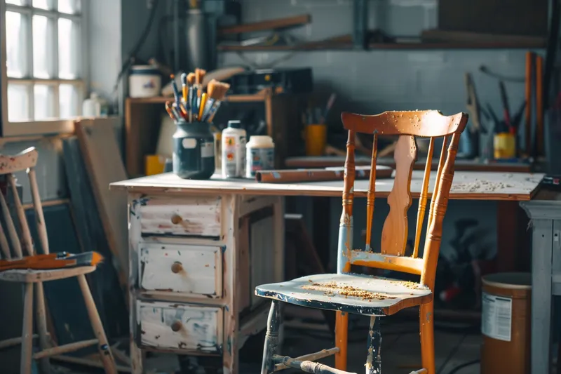 como pintar madera oscura a clara