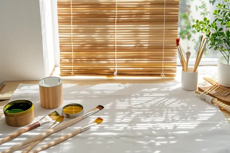 como pintar persianas de madera enrollables