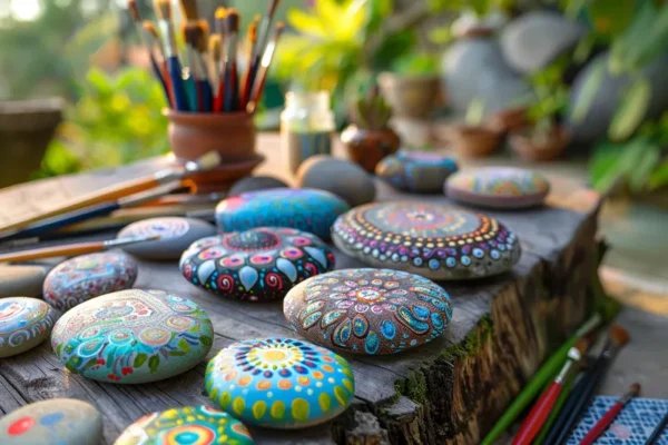 como pintar piedras para el jardin