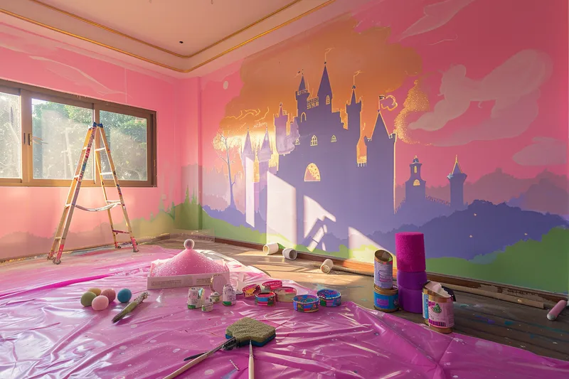 como pintar un cuarto de nina de princesas
