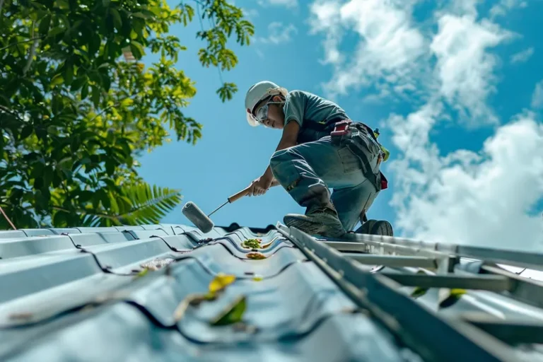 como pintar un techo de zinc con rodillo
