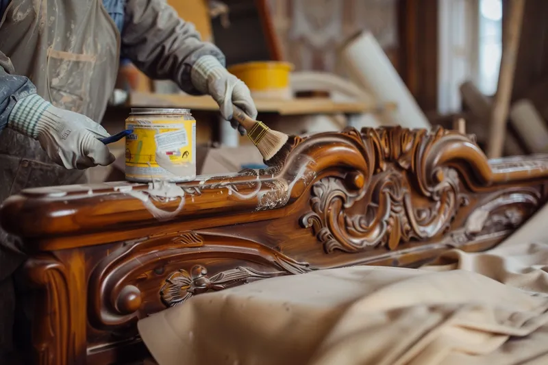 como pintar una cama de madera con brocha