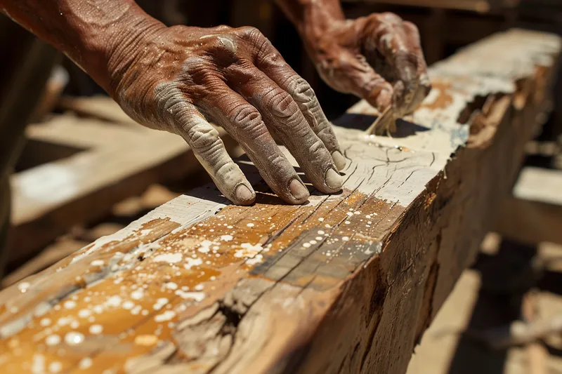 como pintar vigas de madera