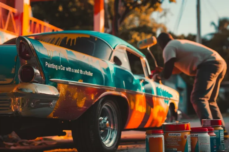 pintar carro con rodillo